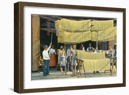 Pasta Drying, Italy-null-Framed Art Print