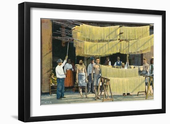 Pasta Drying, Italy-null-Framed Art Print