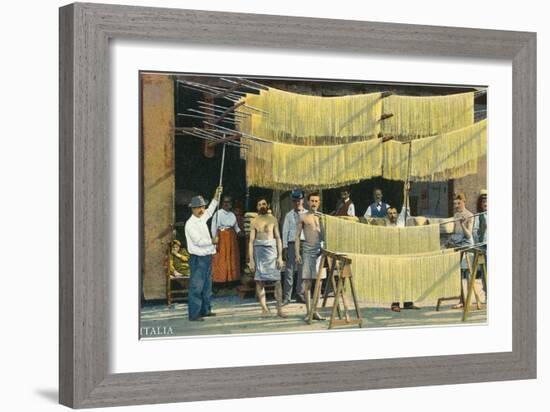 Pasta Drying, Italy-null-Framed Premium Giclee Print