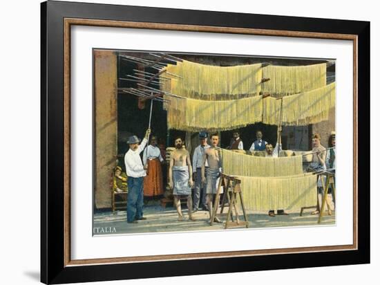 Pasta Drying, Italy-null-Framed Premium Giclee Print