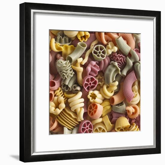 Pasta in Assorted Shapes and Colours (Filling the Image)-Dave King-Framed Photographic Print