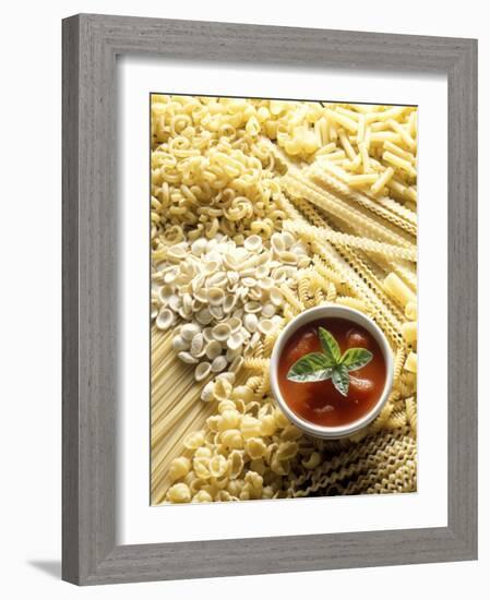 Pasta Still Life with Tomato Sauce-null-Framed Photographic Print