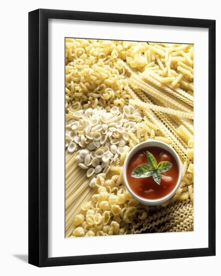 Pasta Still Life with Tomato Sauce-null-Framed Photographic Print