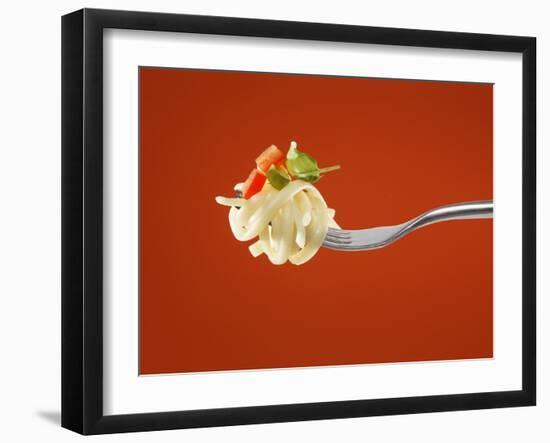 Pasta with Vegetables on a Fork-Kröger & Gross-Framed Photographic Print