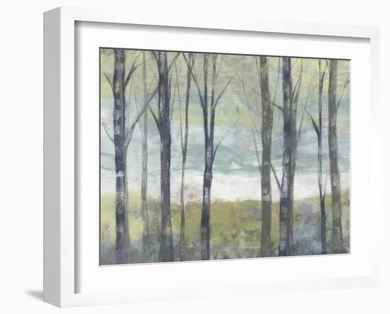 Pastel Birches II-Jennifer Goldberger-Framed Art Print