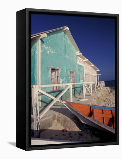 Pastel Building, Gran Roques, Los Roques, Venezuela-Stuart Westmoreland-Framed Premier Image Canvas