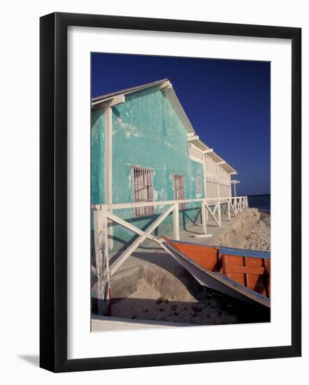 Pastel Building, Gran Roques, Los Roques, Venezuela-Stuart Westmoreland-Framed Photographic Print