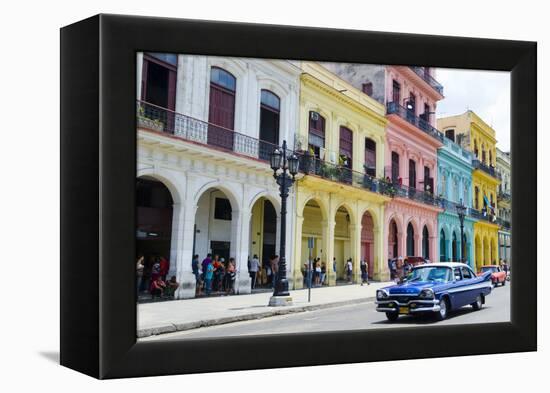 Pastel Buildings Near City Center, Havana, Cuba-Bill Bachmann-Framed Premier Image Canvas