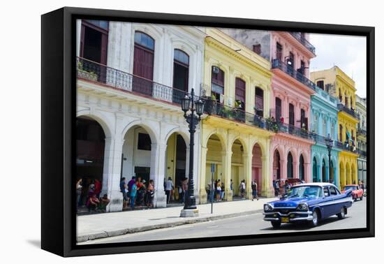 Pastel Buildings Near City Center, Havana, Cuba-Bill Bachmann-Framed Premier Image Canvas