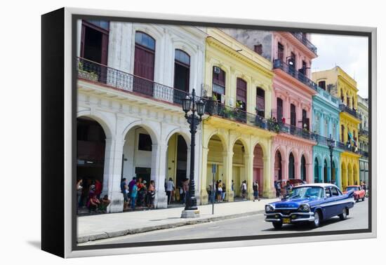 Pastel Buildings Near City Center, Havana, Cuba-Bill Bachmann-Framed Premier Image Canvas