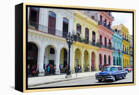 Pastel Buildings Near City Center, Havana, Cuba-Bill Bachmann-Framed Premier Image Canvas