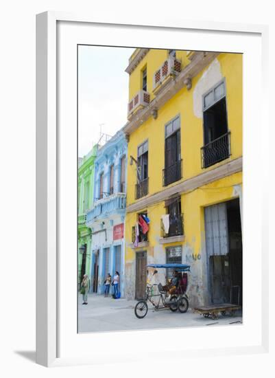 Pastel Buildings Near City Center, Havana, Cuba-Bill Bachmann-Framed Photographic Print