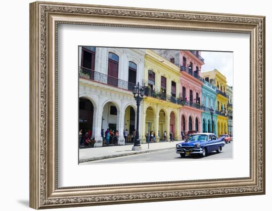 Pastel Buildings Near City Center, Havana, Cuba-Bill Bachmann-Framed Photographic Print