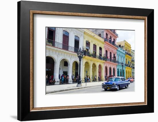 Pastel Buildings Near City Center, Havana, Cuba-Bill Bachmann-Framed Photographic Print