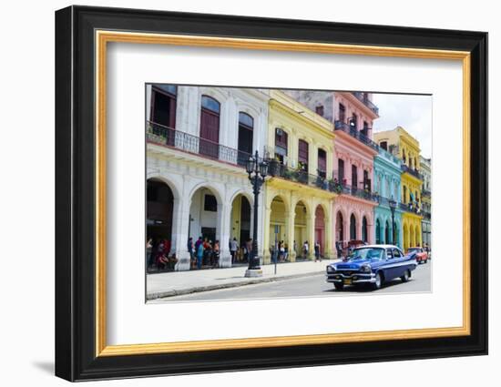 Pastel Buildings Near City Center, Havana, Cuba-Bill Bachmann-Framed Photographic Print