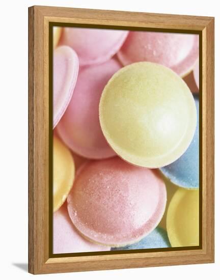 Pastel-Coloured Flying Saucers-Sam Stowell-Framed Premier Image Canvas