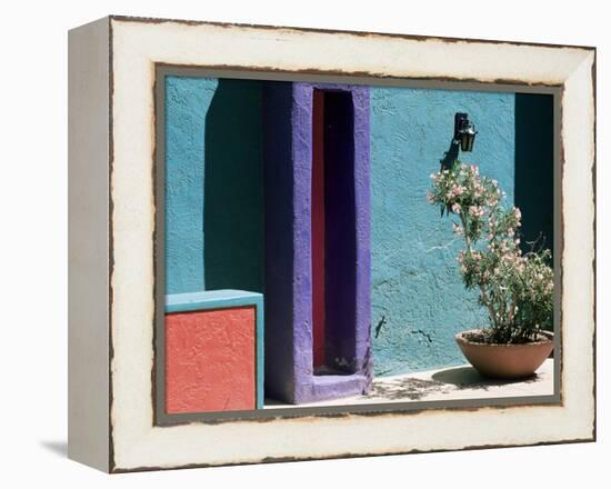 Pastel Coloured Walls in Village, La Placita, Tucson, Arizona, USA-Ruth Tomlinson-Framed Premier Image Canvas