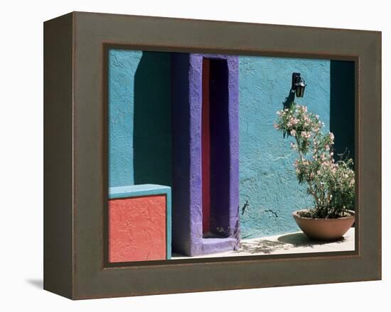 Pastel Coloured Walls in Village, La Placita, Tucson, Arizona, USA-Ruth Tomlinson-Framed Premier Image Canvas