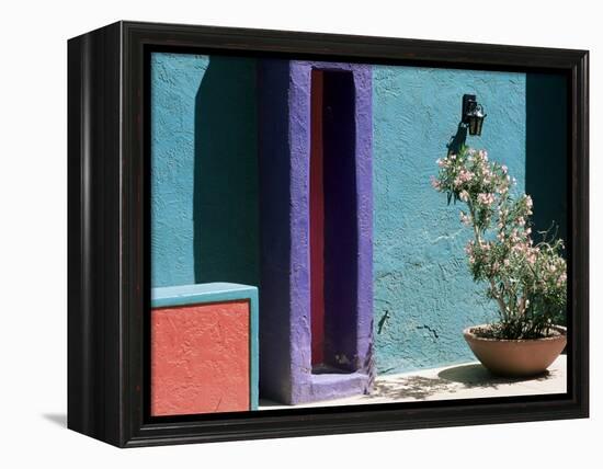 Pastel Coloured Walls in Village, La Placita, Tucson, Arizona, USA-Ruth Tomlinson-Framed Premier Image Canvas