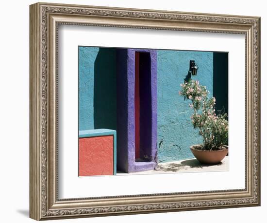 Pastel Coloured Walls in Village, La Placita, Tucson, Arizona, USA-Ruth Tomlinson-Framed Photographic Print