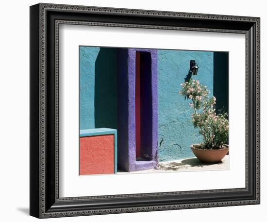 Pastel Coloured Walls in Village, La Placita, Tucson, Arizona, USA-Ruth Tomlinson-Framed Photographic Print