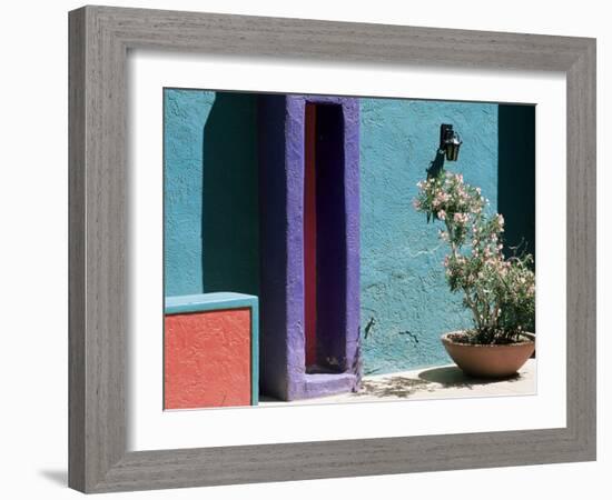 Pastel Coloured Walls in Village, La Placita, Tucson, Arizona, USA-Ruth Tomlinson-Framed Photographic Print