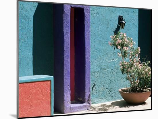 Pastel Coloured Walls in Village, La Placita, Tucson, Arizona, USA-Ruth Tomlinson-Mounted Photographic Print