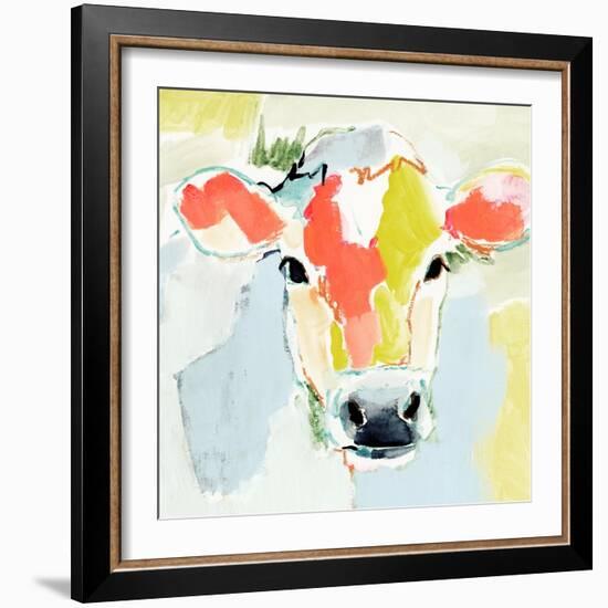 Pastel Cow I-Victoria Barnes-Framed Art Print