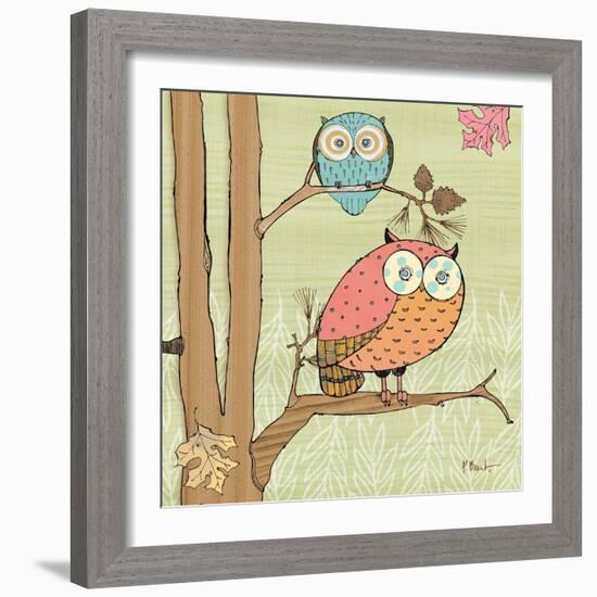 Pastel Owls I-Paul Brent-Framed Premium Giclee Print