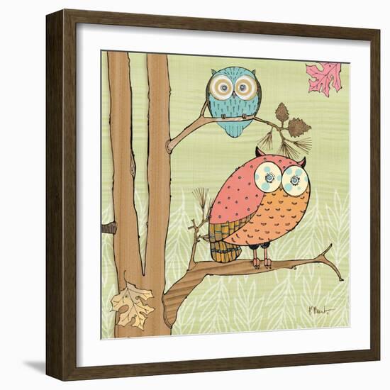 Pastel Owls I-Paul Brent-Framed Premium Giclee Print