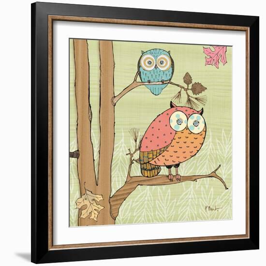 Pastel Owls I-Paul Brent-Framed Premium Giclee Print