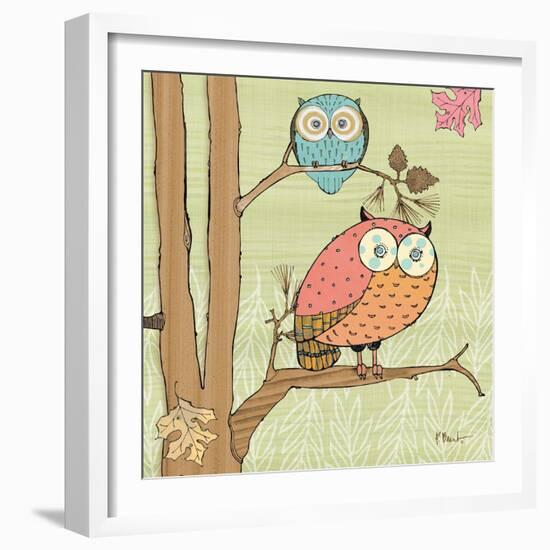 Pastel Owls I-Paul Brent-Framed Premium Giclee Print