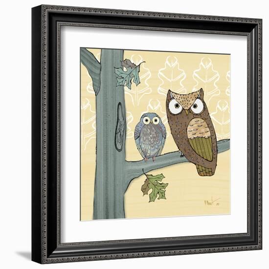 Pastel Owls IV-Paul Brent-Framed Art Print