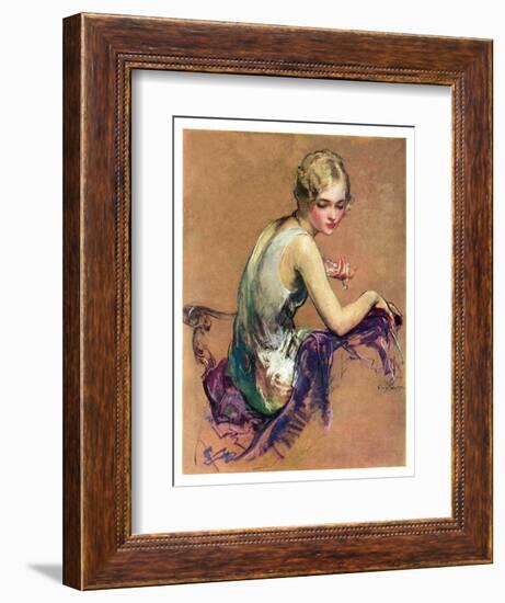 "Pastel Portrait,"January 24, 1931-Guy Hoff-Framed Giclee Print