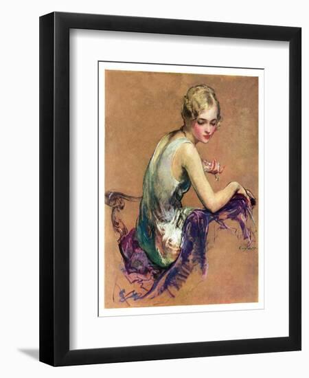 "Pastel Portrait,"January 24, 1931-Guy Hoff-Framed Giclee Print