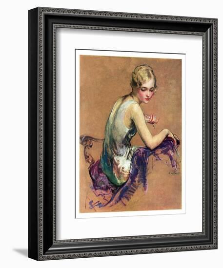 "Pastel Portrait,"January 24, 1931-Guy Hoff-Framed Giclee Print