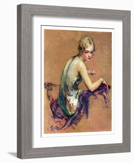 "Pastel Portrait,"January 24, 1931-Guy Hoff-Framed Giclee Print