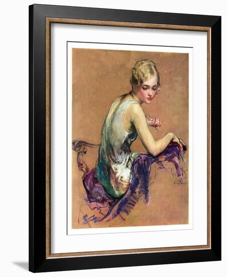 "Pastel Portrait,"January 24, 1931-Guy Hoff-Framed Giclee Print