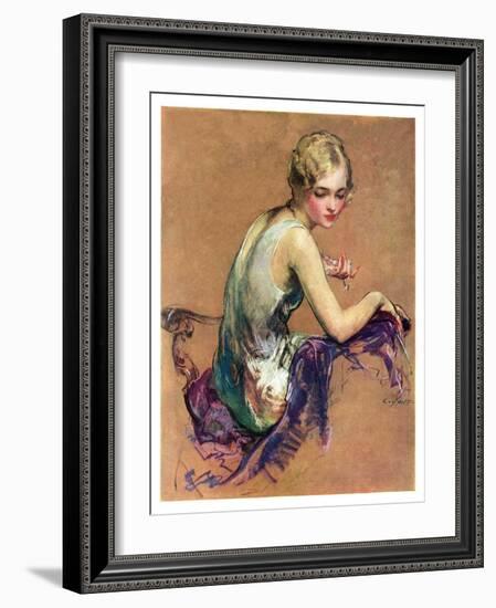 "Pastel Portrait,"January 24, 1931-Guy Hoff-Framed Giclee Print