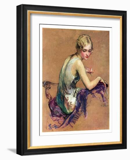 "Pastel Portrait,"January 24, 1931-Guy Hoff-Framed Giclee Print