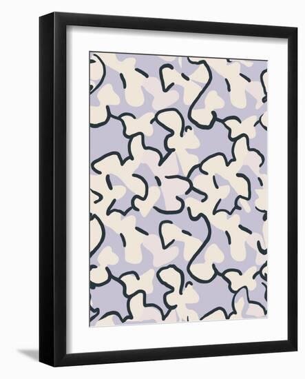 Pastel Purple Flower Pattern-Little Dean-Framed Photographic Print
