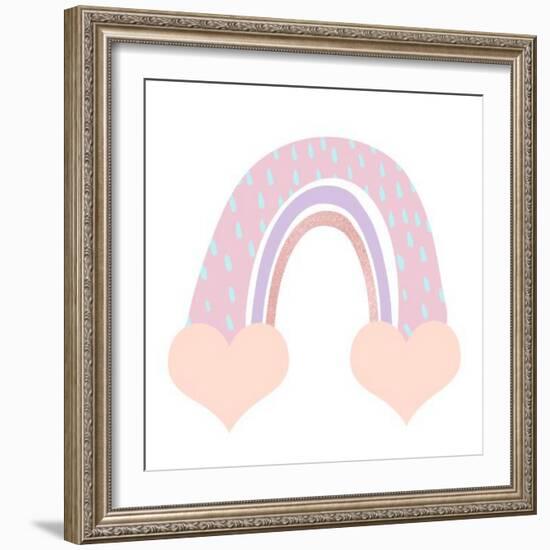 Pastel Rainbow 1-Kimberly Allen-Framed Art Print