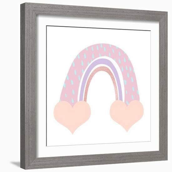 Pastel Rainbow 1-Kimberly Allen-Framed Art Print