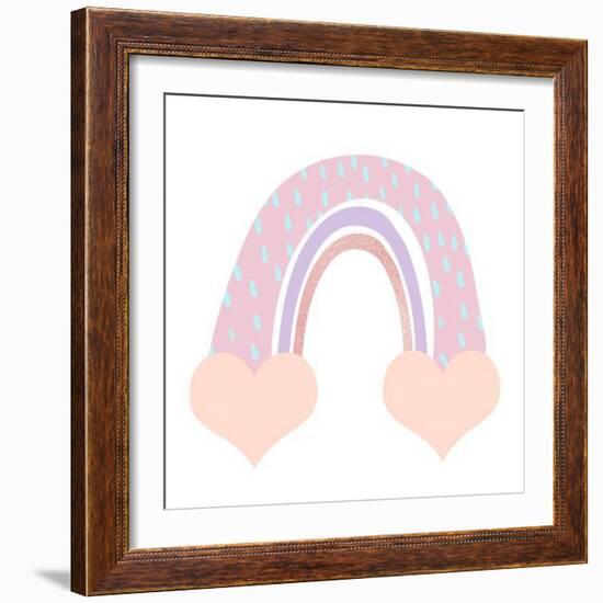 Pastel Rainbow 1-Kimberly Allen-Framed Art Print