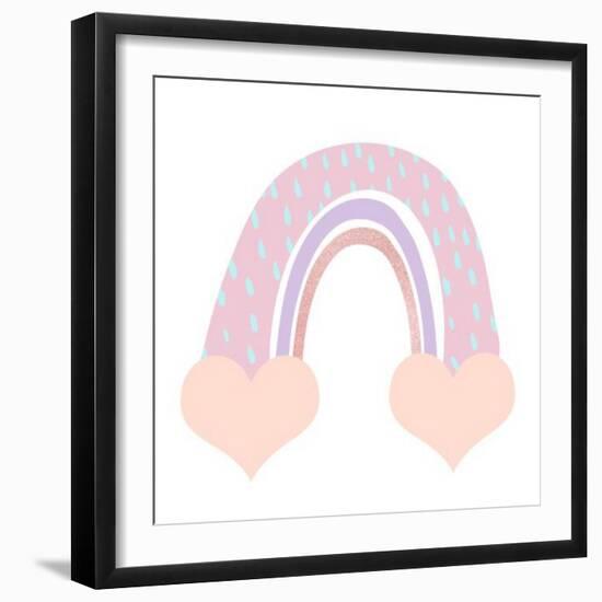 Pastel Rainbow 1-Kimberly Allen-Framed Art Print