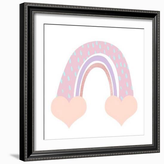 Pastel Rainbow 1-Kimberly Allen-Framed Art Print