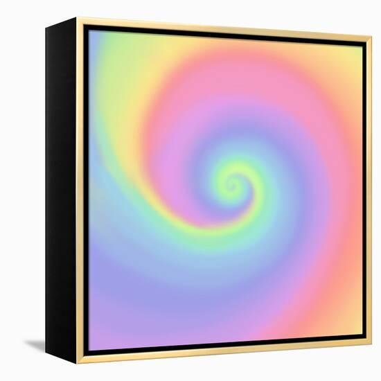 Pastel Rainbow Swirl-Art Licensing Studio-Framed Premier Image Canvas