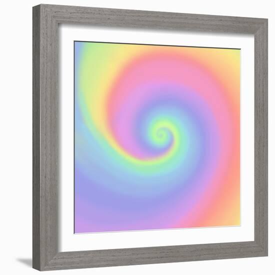 Pastel Rainbow Swirl-Art Licensing Studio-Framed Giclee Print