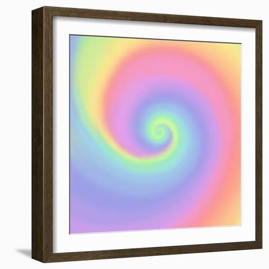 Pastel Rainbow Swirl-Art Licensing Studio-Framed Giclee Print