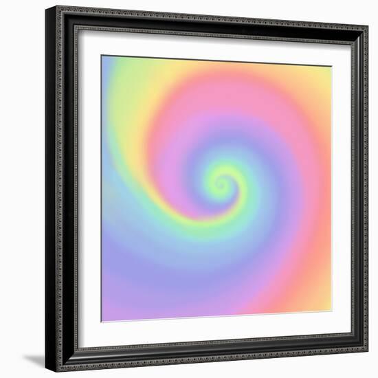 Pastel Rainbow Swirl-Art Licensing Studio-Framed Giclee Print